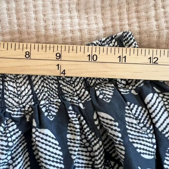 Style Park 1 Women Wide Leg Pants One Size Blue Leaves Boho Beach Tropical Rayon - Picture 8 of 14